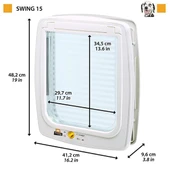 Ferplast Swing 15 Tünel Beyaz Köpek Kapısı 29,7x34,5 - 2