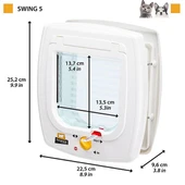 Ferplast Swing 5 Tünel Beyaz Kedi Kapısı13,5x13.7 - 2