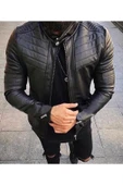 Slim Fit Suni Deri Mont--tc-102-- - 1