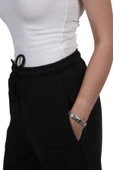 Kadın Modal Kumaş Siyah Jogger Pantolon - 3