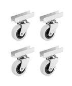 Hts 323 Uzun U Tablalı Gri Raf Sergileme Mobilya Tekerleği 50x20mm 4'lü Set - 1