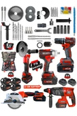 DAFLONG ULTRA PRO KÖMÜRSÜZ 4 BATARYALI ÇELİK SANZUMAN 5'Lİ SET SUNTA KESMELİ - 1