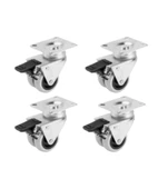 Hts 346 Frenli Tabla Bağlantılı Mobilya Tekerleği 50mm 4'lü Set - 1