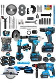DAFLONG ULTRA PRO KÖMÜRSÜZ 4 BATARYALI ÇELİK SANZUMAN 5'Lİ SET SUNTA KESMELİ-MVI - 1