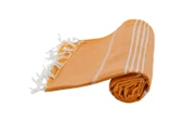 GRVTANIUM Turuncu %100 Pamuk 180x100cm Peştemal Püsküllü Banyo,Plaj,Hamam Havlusu Kese Hediyeli M2 - 3