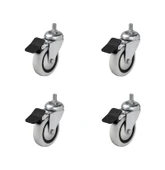 Hts 354 Vidalı Frenli Döner Mobilya Tekerleği 74mm 4'lü Set - 1