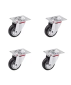 Hts 601 Sanayi Tipi Döner Tablalı Mobilya Tekeri 80mm 4'lü Set - 1