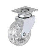 Hts 325 Şeffaf Makaralı Döner Tablalı Mobilya Tekerleği 50x20mm 4'lü Set - 3