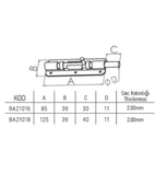 Beşel No:16 Demir Doğrama Sürgüleri 85x39 Mm 12 Adet - 2