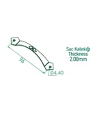 Beşel Mobilya Kulbu Saten 96 Mm 10 Adet - 2