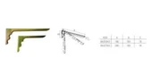 Beşel Ba321kd Kadmiyum Katlanır Raf Altı No:1 180x100 mm - 4 Adet - 2