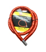 Bhd 00579 Yaylı Motor ve Bisiklet Kilidi 22 mm x 150 cm - Kırmızı - 1