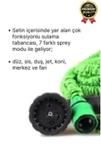 Çok Amaçlı Kırılmaz Dolaşmaz 7 Fonksiyonlu Bahçe Sulama Araç Yıkama Tabancalı Uzayan Hortum 15 Metre thumbnail 3