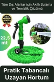 Çok Amaçlı Kırılmaz Dolaşmaz 7 Fonksiyonlu Bahçe Sulama Araç Yıkama Tabancalı Uzayan Hortum 22,5 Mt thumbnail 1