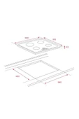 TEKA TBR 6420 SİYAH 60 CM. VİTROSERAMİK ELEKTRİKLİ ANKASTRE OCAK - 2