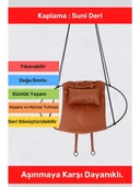 Pastimore Yeni Nesil Suni Deri Asma Aparatlı  Hamak Tek Kişilik Asma Salıncak - 3