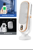 QASUL Yaz Masaüstü Fanı  Hava Soğutma 5 Rüzgar Hızı USB Şarj Edilebilir Salınımlı Fan - Yatak Odası Açık Kamp için USB Şarj Edilebilir Küçük Fan - 4