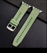 Apple watch 38/40mm  Dikiş Desenli Dokuma Silikon Kordon - 4