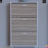 Modilayn WEST Asma Kapı Önü 72x116x26 cm’lik 3 Düşer Kapak 6 Göz Bölmeli Ayakkabılık - 4