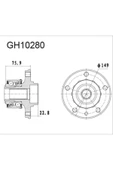 Gmb GH10280 Gh10280 On-porya Arka Teker 5 Bijon Absli Transporter T5 - 1