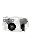 Gates T38159 Klıma Gergi Rulmanı Hummer Marka - 1