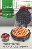 Kiwi MİNİ Ksm-2400W Yapışmaz Plakalı Waffle Makinesi Kırmızı - 5