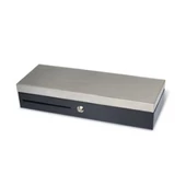 Metal Kasa üst Metalik Alt Siyah Renk Para Çekmecesi Ayarlanabilir 5 Banknot 8 Bozuk Para Haznesi 46X17 INOX-ECO-EUROPE 10 Cm  RJ11 - 24 V - 2 Pozisyonlu - 1