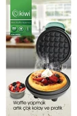 Kiwi MİNİ Ksm-2400W Yapışmaz Plakalı Waffle Makinesi Mavi - 1