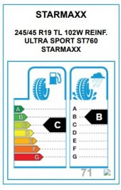 Starmaxx 245/45 R19 TL 102W Reınf. Ultra Sport St760 2024 Yaz Lastiği - 2