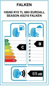 Falken 185/65 R15 TL 88H Euroall Season AS210 2024 4 Mevsim Lastik - 2
