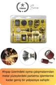 Premium 105 Parça Hobi Gravür Taşlama Ucu Mini Metal Ahşap Oyma Seti Parlatma Zımparalama Fırçalama - 2