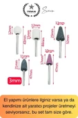 Premium 10 Parça Hobi Gravür Taşlama Ucu Mini Metal Ahşap Oyma Seti Parlatma Zımparalama Fırçalama - 5
