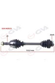 GVA 4428121 KOMPLE AKS SOL AKS LALE SİZ GRANDE PUNTO 1.3 DMTJ 75HP 514mm - 1
