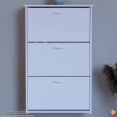 Modilayn WEST Asma Antre 72x116x26 cm’lik 3 Düşer Kapak 6 Göz Bölmeli Ayakkabılık - 4