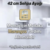 Elips 4 ADET Sehpa Ayağı 42 cm Plastik Gümüş Gri Masa Ayak Mutfak Sehpası Masası Mobilya Ayakları thumbnail 3