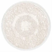 İpek Daire Halı Sardes Koleksiyonu 6101 Krem 120 x 120 Daire - 1