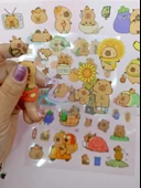 Capybara Capybara Sticker Şeffaf Sticker Kapibara Çanta Şeklinde Çıkartma- Maceralı thumbnail 4