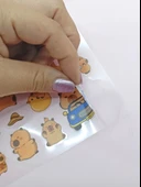 Capybara Capybara Sticker Şeffaf Sticker Kapibara Çanta Şeklinde Çıkartma- Maceralı thumbnail 3