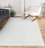 İpek Halı Kişiye Özel Ölçü Kesme Almond Koleksiyonu 11401 Beyaz 80 x 500 cm - 3