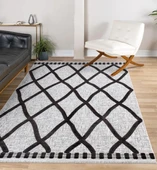 İpek Halı Kişiye Özel Ölçü Kesme Almond Koleksiyonu 11414 Gri 120 x 400 cm - 2