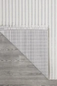 İpek Halı Kişiye Özel Ölçü Kesme Almond Koleksiyonu 11401 Beyaz 80 x 500 cm - 2