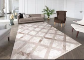 İpek Halı Kişiye Özel Ölçü Kesme Gordion Koleksiyonu 16153 Krem 80 x 450 cm - 3