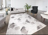 İpek Halı Kişiye Özel Ölçü Kesme Gordion Koleksiyonu 16111 Gri 80 x 250 cm - 3