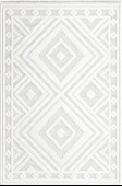 İpek Halı Kişiye Özel Ölçü Kesme Almond Koleksiyonu 11415 Beyaz 80 x 350 cm - 1