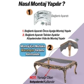 Elips 4 ADET Sehpa Ayağı 42 cm Plastik Gold Altın Masa Ayak Mutfak Sehpası Masası Mobilya Ayakları - 4