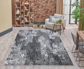 İpek Halı Kişiye Özel Ölçü Kesme Sedefkar Koleksiyonu 16600 Gri 200 x 550 cm - 2