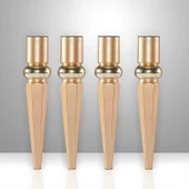 Elips 4 ADET Sehpa Ayağı 42 cm Plastik Gold Altın Masa Ayak Mutfak Sehpası Masası Mobilya Ayakları - 7