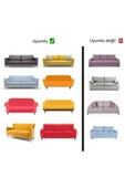 2 Kişilik Pamuklu Koltuk Kanepe Örtüsü Strech - 150x195 - 7