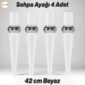 Elips 4 ADET Sehpa Ayağı 42 cm Plastik Beyaz Masa Ayak Mutfak Sehpası Masası Mobilya Ayakları thumbnail 1