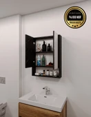 Lotus MDF 2 Kapaklı Aynalı Banyo Dolabı Lavabo Üstü Dolap Çok Amaçlı Banyo Dolabı - 11